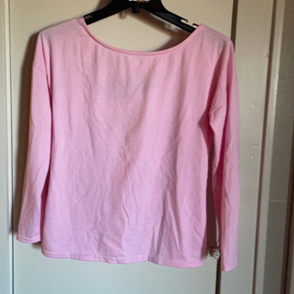 Pink long sleeve blouse